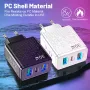 PD30W 3 Portlu USB PD Şarj Cihazı 2USB-A+USB-C PD QC3.0 Hızlı Şarj Duvar Şarj Adaptörü AB Fişi ABD Fişi iPhone 16 16 Pro 15 14 Plus 13 12 Xiaomi 15 pro Huawei Mate XT Samsung Galaxy Z Flip6