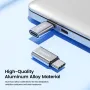 Adaptador convertidor Toocki Z9 Tipo-C macho a IP hembra de aleación de aluminio para teléfono, computadora y portátil
