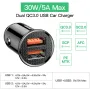 Baseus 30W 2-Port USB Car Charger Adapter USB-A&USB-C/Dual USB-A Fast Charging for iPhone 12 13 14 14 Pro 14Pro Max for Huawei Mate50 for Oppo Reno9 for Xiaomi 13pro