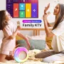 A6 RGB bluetooth Speaker Portable Speaker with Dual Microphone Bass Diaphragm 360° Surround Sound Voice Mode Change Support AUX TF Card U Disk Playback Outdoors Portable Karaoke Speaker