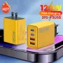 4-Port USB PD Charger Dual USB-A+Dual USB-C PD QC3.0 Fast Charging Wall Charger Adapter EU Plug US Plug for iPhone 15 14 13 for Huawei Pura 70 Ultra for Xiaomi MIX Fold4 for Samsung Galaxy Z Flip6
