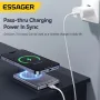 ESSAGER KR-W002 Magnetic Wireless Power Bank 15W 5000mAh External Battery Power Supply with 1 Input & 2 Outputs Fast Charging for iPhone 16 16 Pro 15 14 13 Pro Max for Xiaomi 15 Ultra for Samsung Galaxy S25 Ultra