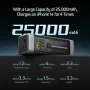 XIAOMI CUKTECH P23 210W 90Wh 25000mAh Power Bank with 1.54inch Display Battery Power Supply Station with 2 Inputs & 3 Outputs Support QC3.0 PD3.0 3.1 FCP PPS Fast Charging for iPhone 16 Pro for Samsung Galaxy Z Flip6 for Xiaomi MIX Fold4 for Huawei Mate