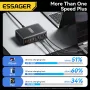 [GaN Tech] ESSAGER YMX-320W 320W 8-Port USB PD Charger 4USB-A+4USB-C PD3.0 QC4.0 PPS SCP AFC FCP Fast Charging Desktop Charging Station EU Plug for iPhone 16 15 Pro 14 13 Pro Max for Samsung Galaxy Z Flip6 for Xiaomi MIX Fold4