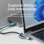 Hagibis 240W USB-C to C Adapter with Lanyard 80Gbps 90 Degree Converter 8K Video USB4 Adapter for MacBook iPhone 16 Pro Tablet