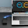 Blueendless 40Gbps USB4 M.2 NVMe SSD Enclosure com ventilador de refrigeração, caixa de alumínio M.2 SSD compatível com Thunderbolt 3 4 USB3.2 USB 3.1 3.0 Tipo-C