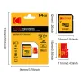 Cartão de memória TF MicroSD Classe 10 64 GB 128 GB 256 GB U3 4K Memória Flash de alta velocidade Cartões Flash para telefone Gravador de direção Câmera