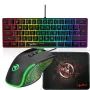 HXSJ X100+V700 61 Keys Wired Keyboard Mouse Set RGB Backlit Gaming 3600DPI 6 Buttons Programmable Ergonomic Keyboard and Mouse Combo for PC Laptop Computer