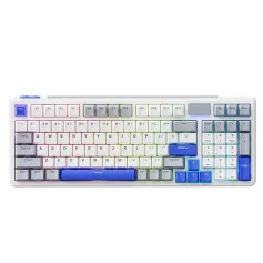 RAPOO V700 DIY-98 Custom Mechanical Keyboard Wireless Tri Mode Hot-swappable Gasket Structure RGB Kailh Speed Silver Axis 1KHz 4000mAh Battery Gaming Keyboard