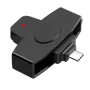Multi-function Smart Card Reader Type-C CAC Card Government ID National ID Online Banking Digital Signature Compatible with Windows Android NFC Devices