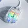 AULA S80 Wired Gaming Mouse Transparent Ergonomic RGB Computer Mouse 7200 DPI for PC Computer Tablet Laptops Office
