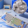 LEOBOG A75 Mekanik Klavye KnobTop Yapısı Sıcak değiştirilebilir Barbie Anahtarı RGB 83 Tuş Üçlü Mod %75 Düzeni E-spor Oyun Klavyesi
