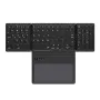B055 Dokunmatik Yüzeyli Katlanabilir Bluetooth Klavye Cep Katlanır Klavye Dizüstü Telefon Tablet Kablosuz Şarj Edilebilir Klavye