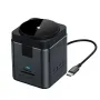 BlitzWolf BW-TH17 9 in 1 Type-C Docking Station Magnetic 15W Wireless Charger Stand USB-C HUB with USB3.0*3 HD 4K@30Hz Gigabit RJ45 SD/TF Card Slot PD 100W