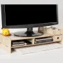 Wooden Monitor Bracket Stand Desktop Storage Shelf Laptop Stand Computer Screen Rack Desk PC Riser Holder Organizer