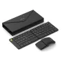 Delux MF10 Foldable Keyboard and Mouse Set Ultra Slim Wireless bluetooth Keyboard & Mouse Combo 120days Standby Magnetic Closure for PC Laptop Computer Monitor