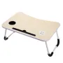 Foldable Computer Study Desk Portable Notebook Study Desk Student with Tray Fan and LED Light USB Interface for Tablet PC