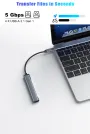Bakeey 4-in-1 Type-C Docking Station USB Adapter with USB3.0*4 for PC Laptop Matebook HUAWEI XIAOMI Macbook Pro