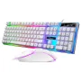 ZGUANGBA G21B Wired 104-Keys Gaming Keyboard and Mouse Set RGB Backlit Mechanial-Feeling Keycaps Waterproof Ergonomics USB Keyboard Mouse Combo for PC Computer
