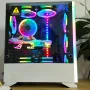 Ventola di raffreddamento per PC da 120 mm con LED RGB, modalità multicolore, silenziosa, con controller