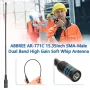 ABBREE AR-771 SMA-Female AR-771C SMA-Male Antenna Dual Band VHF/UHF High Gain Soft Whip Antenna For Baofeng UV-5R BF-888S UV10R UV-13 Pro Radio