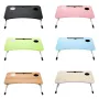 Foldable Computer Study Desk Portable Notebook Study Desk Student with Tray Fan and LED Light USB Interface for Tablet PC