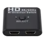 8K@60Hz Bi-Direction HDMI-Compatible Switch Splitter 1×2/2×1 HDMI-Compatible Switcher 2 in 1 Out/1 in 2 Out Switcher Adapter for PS4/3 TV Box