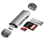 DM-HC61 6-in-1 OTG Type-C SD TF Card Reader USB 3.0 Micro USB Flash Drive Adapter 5Gbps High Speed Transmission Multifunctional Card Reader
