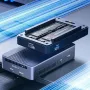 TB046 Thunderbolt4 Dual Bay MVMe SSD Enclosure Expansion Docking with 40Gbps USB4 PD100W USB-C 4K/60Hz HD2.0 Support 16TB Storage for MacBook Pro Windows PC Laptop