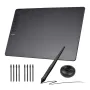 VINSA T1161 Graphics Drawing Tablet with 12 Physical Shortcut Keys 300x188mm Sensing Area 8 Pen Nibs Art Creation Sketches with 8192 Levels Pressure Battery-free