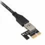 1X to 16X PCI-E Graphics Card Extension Cable USB 3.0 Expansion Card Power Supply with SATA Cable