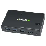 AIMOS USB HDMI KVM Switch Box Video Switch Display 4K Splitter KVM Switch for 2 PCs Share Switcher Keyboard Mouse Printer Plug and Play