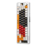 YINDIAO 65S Tri-mode Mechanical Keyboard 66 Keys with Multifunctional Color Screen and Knob Gasket Structure RGB Hot-swap Wireless Custom Gaming Keyboard Supports Macro Programming