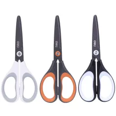 Deli 6055 Soft-touch Scissors Alloy Stainless Steel Cutter Home Office Hand Craft Scissors Cutting Tools