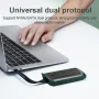 Hagibis M.2 NVMe SATA SSD Case Dual Protocol SSD Enclosure M.2 to USB 3.1 Gen2 Adapter for NVME PCIE NGFF SATA SSD Disk Box