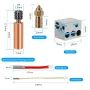 KINGROON For Anycubic Kobra 2 Series Hot End Kit Brass Nozzle Aluminum Block High-Temperature Resistance 300°C Smooth Feeding High Precision