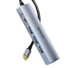 BIAZE 5-in-1 Type-C Docking Station with USB3.0 5Gbps Transmission PD100W Type-C Fast Charging 4K@60Hz HD USB Hubs Splitter Adapter