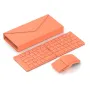 Delux MF10 Foldable Keyboard and Mouse Set Ultra Slim Wireless bluetooth Keyboard & Mouse Combo 120days Standby Magnetic Closure for PC Laptop Computer Monitor