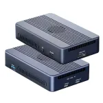 TB046 Thunderbolt4 Dual Bay MVMe SSD Enclosure Expansion Docking with 40Gbps USB4 PD100W USB-C 4K/60Hz HD2.0 Support 16TB Storage for MacBook Pro Windows PC Laptop