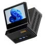 AOOSTAR G-FLIP Mini PC With 5 Inch Foldable Screen AMD Ryzen AI 9 HX 370 12 Cores 24 Threads 32GB DDR5 1TB SSD/64GB DDR5 2TB SSD Fingerprint Unlock Windows 11 Pro WIFI7 BT5.3 4K Triple Output USB4 Mini Computer Desktop PC
