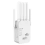 1200Mbps Wireless WiFi Repeater Dual Band WIFI Extender Booster 2.4G/5G Network Amplifier with 6 Antennas 360° Full Coverage Signal for Small Office