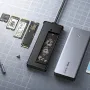 ESSAGER 6'sı 1 arada Tip-C Yerleştirme İstasyonu M.2 NVMe Muhafazası / USB3.2 Gen2*2 / PD100W USB-C / USB-C Veri / HD1.4 Çoklu Bağlantı Noktalı Ayırıcı Adaptörü PC Dizüstü Bilgisayar TV Bilgisayar için