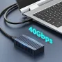 Doonjiey Thunderbolt4 Hard Drive Case 40Gbps Aluminum Alloy External SSD for MacBook Pro Windows PC Laptop 8TB Expansion Storage