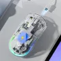 AULA SC660 Transparent Wireless Bluetooth Mouse 2.4G Three-mode Connection Lightweight Rechargeable 10000DPI E-sports Game