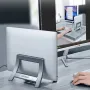 Adjustable Vertical Laptop Stand for Office Desk Space Optimization Notebook and Tablet Holder