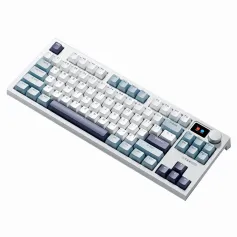 LANGTU LT84 Tri-mode Mechanical Gaming Keyboard with Display Screen and Knob 84 Keys Sandwich Structure Hot Swappable RGB Wireless E-sports Gamer Keyboards