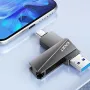 EAGET CF60 USB3.2 & Type-C Flash Drive 64G 128G 256G 150MB/s High Speed Pendrive Mobile Memory U Disk