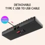 HXSJ Wired Keyboard and Mouse Set 61 Keys Gaming Keyboard 7 Colours backlight 4 DPI Stages White/Black Mouse