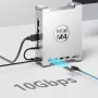 Vertical Docking Station for Mac Mini M4/M4 Pro With M.2 NVMe SSD Hard Drive Case SD/TF Port Expansion Stand HUB for Mac Mini M4