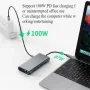 Bakeey USB-C 11 in 1 Docking Station with 4K@30Hz 1080P VGA 100W PD Charging RJ45 100M SD/TF Card Reader 3.5mm Audio USB Hub